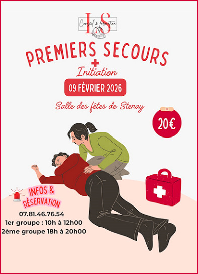 Stenay, formation gestes de premiers secours le 9 février